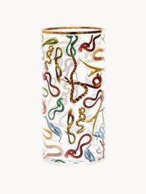 Glas-Vase Snakes, H 30 cm, Vase: Glas, Rand: Gold, Snakes, Ø 15 x H 30 cm
