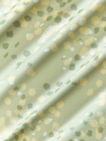 Copripiumino in cotone percalle Kiki, Verde chiaro, verde, giallo, Larg. 200 x Lung. 200 cm