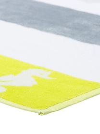 Ręcznik plażowy Seahorse Albatros, Szary, biały, limonkowy, S 100 x D 180 cm