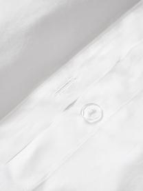 Copripiumino in cotone percalle con motivo fiocco di neve trapuntato Vidal, Bianco, Larg. 200 x Lung. 200 cm