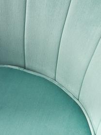 Fauteuil cocktail velours Oyster, Velours turquoise, larg. 81 x prof. 78 cm