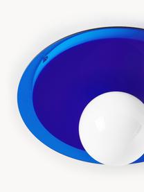 Lampada da parete e soffitto Starling, Paralume: vetro opale, Blu elettrico, bianco, Ø 33 x Prof. 14 cm