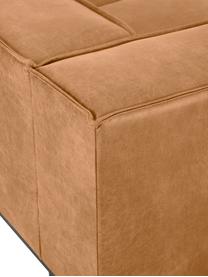 Leder-Sofa Abigail (2-Sitzer) in Braun mit Metall-Füssen, Bezug: Lederfaserstoff (70% Lede, Beine: Metall, lackiert, Leder Braun, B 190 x T 95 cm