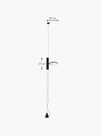 Dimbare hanglamp OK, Lampenkap: kunststof, Zwart, B 20 x H 27 cm