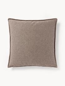 Bankkussen Lennon, Bekleding: 100% polyester, Geweven stof taupe, B 70 x L 70 cm