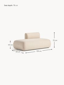 Chaise longue componibile Sofia, Rivestimento: 100% polipropilene Il riv, Struttura: legno di abete, truciolat, Piedini: plastica Il materiale uti, Tessuto beige chiaro, Larg. 159 x Prof. 103 cm, schienale a sinistra