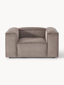 Fauteuil Lennon van corduroy, Bekleding: corduroy (92% polyester, , Frame: massief grenenhout, multi, Poten: kunststof Dit product is , Corduroy taupe, B 130 x H 101 cm