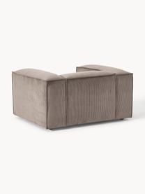 Fauteuil Lennon van corduroy, Bekleding: corduroy (92% polyester, , Frame: massief grenenhout, multi, Poten: kunststof Dit product is , Corduroy taupe, B 130 x H 101 cm