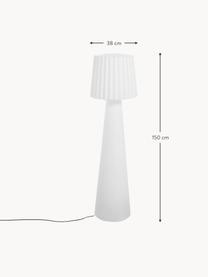 Lampada da terra da esterno con presa Lady, Lampada: polietilene, Bianco, Ø 38 x Alt. 150 cm