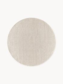 Handgeweven rond laagpolig vloerkleed Ainsley, 60% polyester, GRS-gecertificeerd
40% wol, Lichtbeige, Ø 120 cm (maat S)