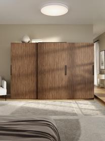 Modularer Schwebetürenschrank Simone, 300 cm Breite, mehrere Varianten, Korpus: Spanplatte, melaminbeschi, Walnussholz-Optik, Schwarz, Basic Interior, B 300 x H 200 cm