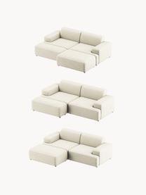 Sofa Melva (3-Sitzer), Bezug: 100 % Polyester Der strap, Gestell: Massives Kiefern- und Fic, Füße: Kunststoff Dieses Produkt, Webstoff Off White, B 238 x T 101 cm