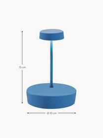 Lámpara de mesa LED móvil regulable Swap Mini, Lámpara: aluminio recubierto Cable, Azul, Ø 10 x Al 15 cm