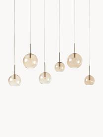 Grande suspension grappe Raquel, Beige, transparent, larg. 115 x haut. 150 cm