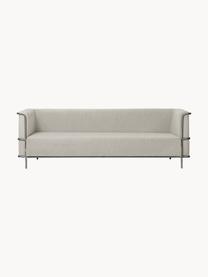 Sofa Bouclé Modernist (3-osobowa), Tapicerka: Bouclé (34% wiskoza, 33% , Stelaż: stal powlekana, Greige Bouclé, S 220 x T 77 cm