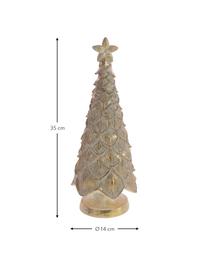 Albero decorativo Laviko, alt. 35 cm, Poliresina, Dorato con finitura antica, Ø 14 x Alt. 35 cm