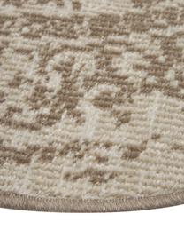 Tapis rond beige extérieur / intérieur style vintage Diana, 100 % polypropylène, Beige, Ø 120 cm (taille S)