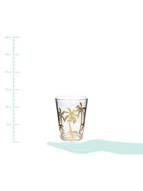 Vaso acrílico Kimberly, Turquesa, blanco, Transparente, dorado, Ø 9 x Al 12 cm