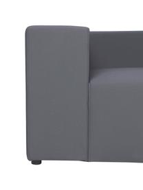 Zewnętrzna sofa modułowa z pufem Simon (4-osobowa), Tapicerka: 88% poliester, 12% poliet, Stelaż: płyta sitodrukowa wodoodp, Ciemny szary, S 285 x G 105 cm