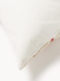 Housse de couette en percale de coton Arabella, Tons rouges, blanc crème, larg. 200 x long. 200 cm