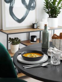 Soepbord Nordic Kitchen van keramiek in mat zwart, 4 stuks, Keramiek, Mat zwart, Ø 20 cm