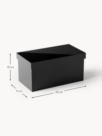 Boîte de rangement Jamie, Verre acrylique, Noir, haute brillance, larg. 20 x haut. 11 cm