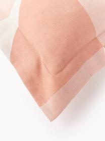 Bavlnená obliečka na vankúš s geometrickým vzorom Elinor, 100 %  bavlna
Hustota vlákna 190 TC, kvalita Comfort

Žakár má špeciálnu techniku tkania, ktorá umožňuje začlenenie vzorov a vzorov do látok, aby sa vytvoril trojrozmerný vzhľad. Žakárové tkaniny sú zvyčajne odolné a trvácne, pretože komplexná technika tkania vedie k hustej a zároveň odolnej tkanine.

Materiál použitý v tomto výrobku bol testovaný na škodlivé látky a certifikovaný podľa STANDARD 100 by OEKO-TEX®, 6457CIT, CITEVE., Broskyňové tóny, Š 40 x D 80 cm
