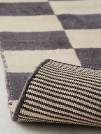 Ręcznie tkany dywan z wiskozy Lusty, 100% wiskoza, Beżowy, czarny, S 140 x D 200 cm (Rozmiar S)