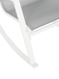 Schommelstoel Demid met verstelbare hoofdsteun, Frame: gefosfateerd en gepoederc, Bekleding: Textilene, Wit, B 95 x D 61 cm