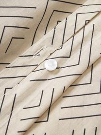 Funda de almohada de algodón estampado Milano, Beige, An 45 x L 110 cm