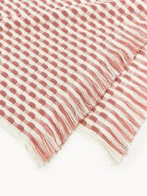 Lot de serviettes de bain texturées Juniper, set de tailles variées, Blanc cassé, vieux rose, 4 éléments (2 serviettes de toilette et 2 draps de bain)