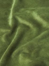 Coussin en velours avec passepoil Tia, Velours vert, larg. 40 x long. 40 cm