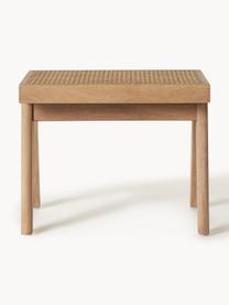 Tabouret en cannage Sissi, Chêne clair, cannage beige clair, larg. 52 x haut. 42 cm