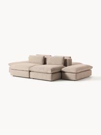 Sofa modułowa Felix, Tapicerka: 100% poliester Dzięki tka, Nogi: tworzywo sztuczne Ten pro, Beżowa tkanina, B 320 x T 250 cm