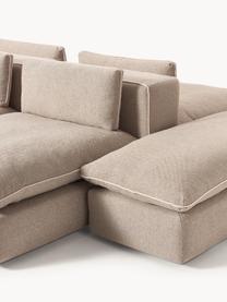 Sofa modułowa Felix, Tapicerka: 100% poliester Dzięki tka, Nogi: tworzywo sztuczne Ten pro, Beżowa tkanina, B 320 x T 250 cm