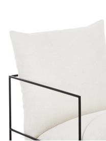 Fauteuil lounge Wayne, Tissu blanc cassé, larg. 69 x prof. 74 cm