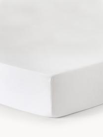 Drap-housse en flanelle pour surmatelas Biba, Blanc, larg. 200 x long. 200 cm, haut. 15 cm