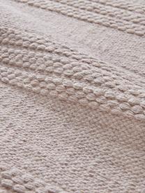 Tapis coton rose à franges Tanya, Rose