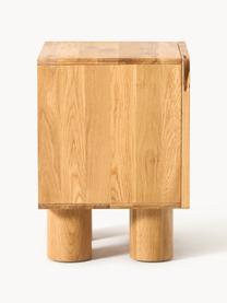 Noční stolek z dubového dřeva Cadi, Olejované dubové dřevo, Š 50 cm, V 55 cm