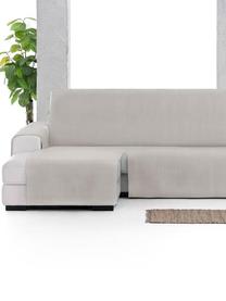 Copertura divano angolare Levante, 65% cotone, 35% poliestere, Verde grigio, Larg. 150 x Lung. 240 cm, chaise-longue a sinistra