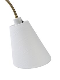 Leeslamp Ljusdal, Lampenkap: polyester, Lampvoet: gecoat metaal, Decoratie: gecoat metaal, Wit, messingkleurig, B 52 x H 140 cm