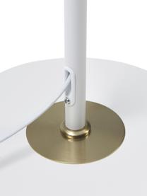 Leeslamp Ljusdal, Lampenkap: polyester, Lampvoet: gecoat metaal, Decoratie: gecoat metaal, Wit, messingkleurig, B 52 x H 140 cm