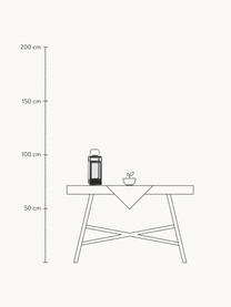 Bateriově napájená LED lucerna Flint, Černá, transparentní, Š 17 cm, V 42 cm