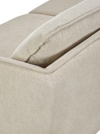 Bank John (3-zits) in beige, Bekleding: 100% polyester, Frame: massief essenhout, eucaly, Poten: kunststof, Beige, B 210 x L 98 cm