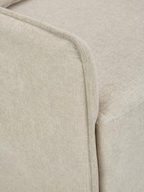 Bank John (3-zits) in beige, Bekleding: 100% polyester, Frame: massief essenhout, eucaly, Poten: kunststof, Beige, B 210 x L 98 cm