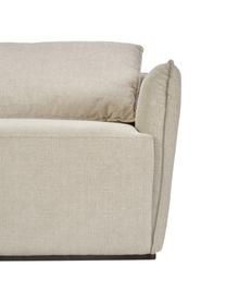 Bank John (3-zits) in beige, Bekleding: 100% polyester, Frame: massief essenhout, eucaly, Poten: kunststof, Beige, B 210 x L 98 cm