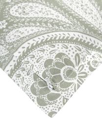 Povlak na polštář z organické bavlny s paisley vzorem Manon, 100 % bio bavlna, s certifikátem GOTS, Zelená, Š 45 cm, D 45 cm