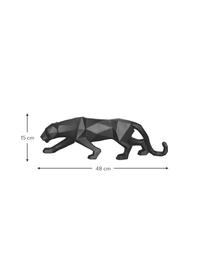 Objet décoratif Origami Panther, Polyrésine, Noir, larg. 48 x haut. 15 cm