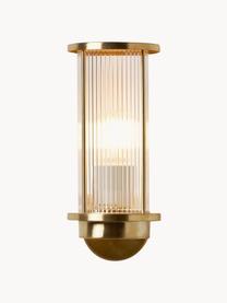 Outdoor wandlamp Linton, Diffuser: kunststof, Goudkleurig, Ø 13 x H 30 cm