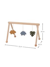 Arche d'éveil en bois Ernie Dino Mix, 100 % bois de hêtre, fils de coton, Brun clair, orange, bleu, vert, larg. 72 x prof. 40 cm